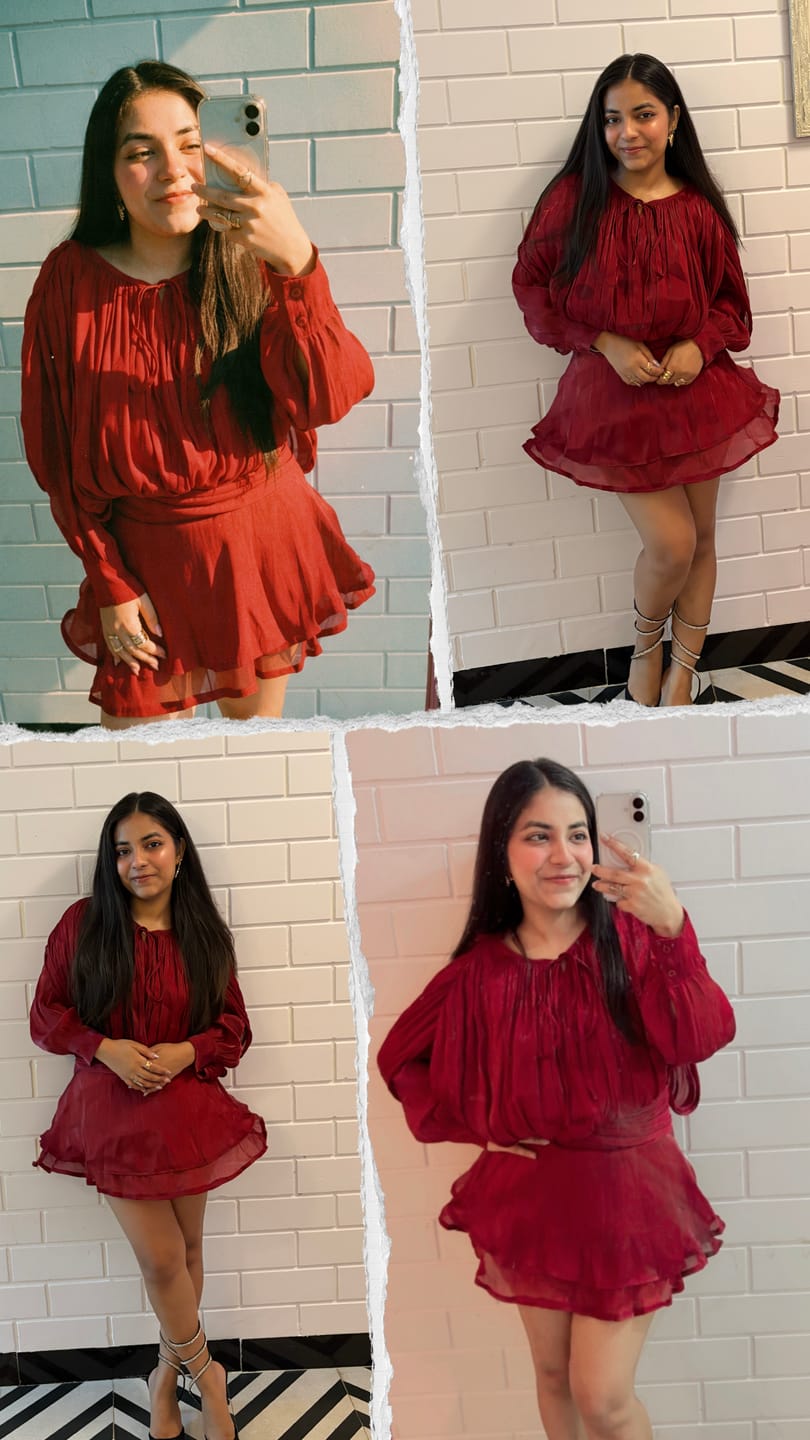 Customer photo review of Aimee Ruffle Coord Short Set