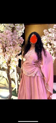 Customer photo review of Alaya Mehfil Blush Pink Lehenga Set