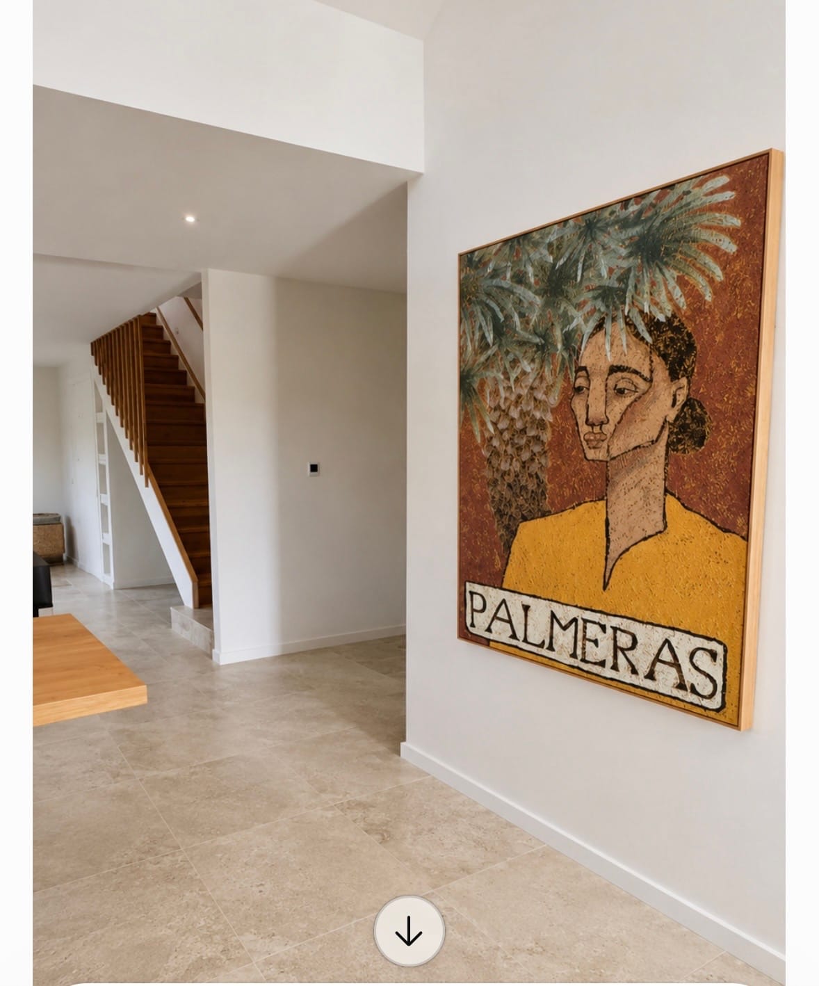 Customer photo review of Palmeras by Julie Celina | Framed Canvas Wall Art