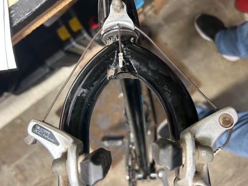 Customer photo review of Dia-Compe Straddle Cable for Canti and Centerpull Brakes