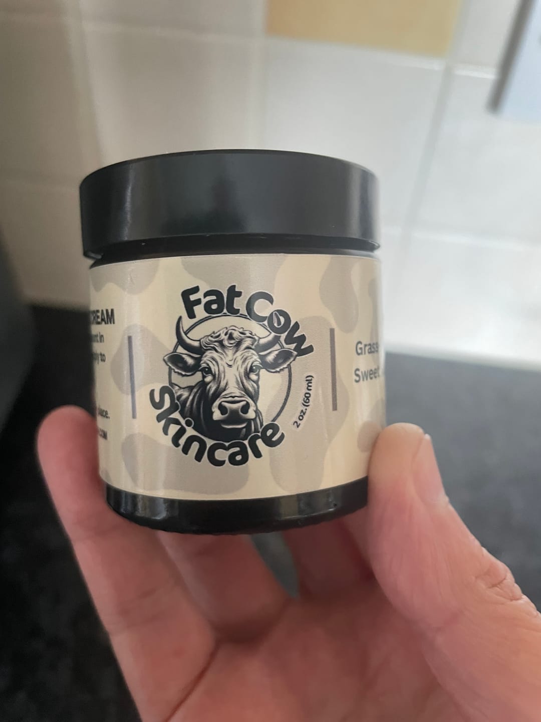 Customer photo review of Whipped Grass-Fed Tallow Face Cream | With Sweet Almond Oil