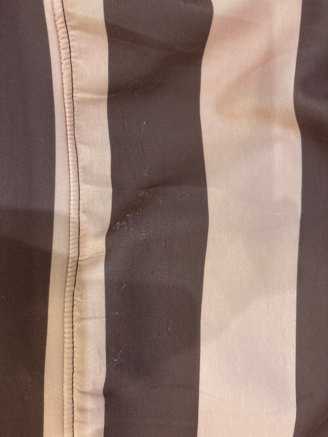 Customer photo review of Butterstoff Sweater mit Patch am Ärmel BIG STRIPES soft Peach/coffee
