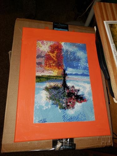 Customer photo review of One tree, four seasons | Diamond Painting Kit