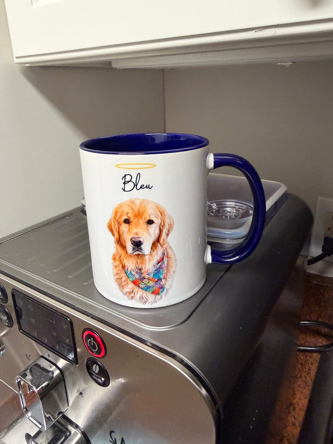 Customer photo review of Custom Modern Pet Portrait Mug | Halo