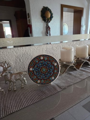 Customer photo review of Mandala colorful | Diamond Painting Lamp Kit