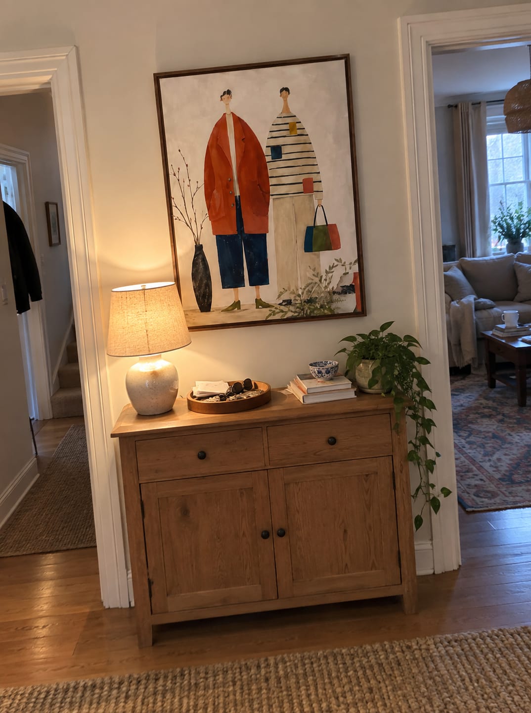 Customer photo review of NOREVA — Terracotta & Cream Figurative Wall Art