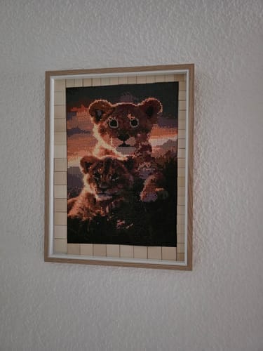 Customer photo review of Snowy footbridge | Diamond Painting Kit
