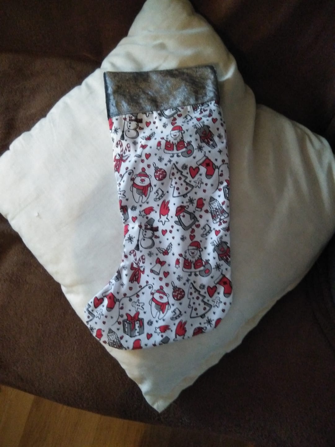 Customer photo review of Christmas Doodles Polycotton Fabric