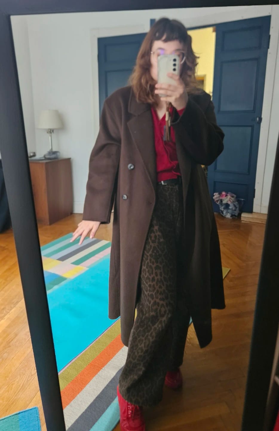 Customer photo review of Emilia - Abrigo largo Doble Botonadura