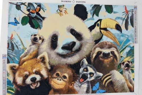 Customer photo review of Jungle Friends | Diamond Painting Kit