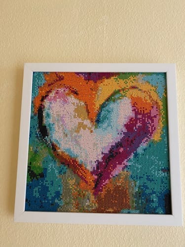 Customer photo review of Abstract Heart | Diamond Painting Kit