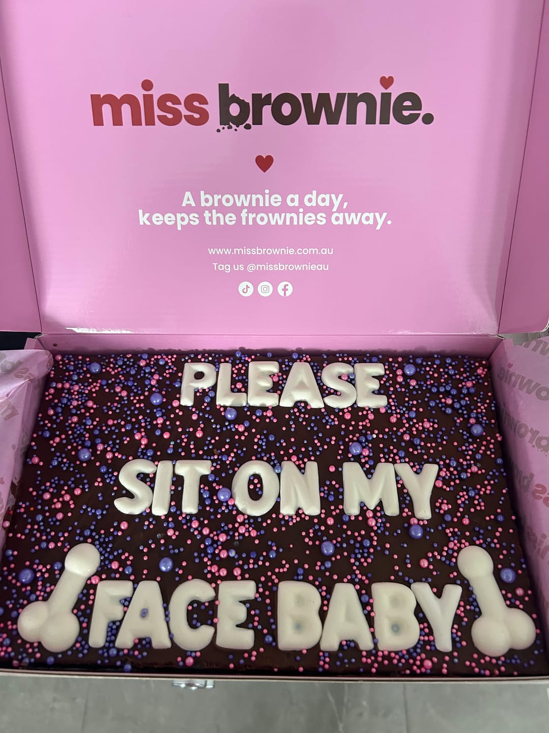Customer photo review of D!ck Brownie · Large