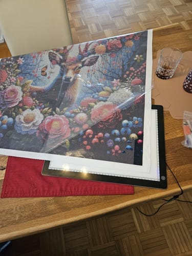 Customer photo review of Deer with flower antlers | Diamond Painting Kit