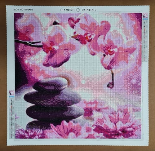 Customer photo review of Pink Orchid Stones | Diamond Painting Kit