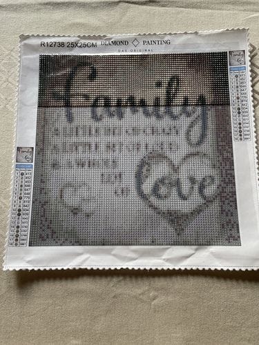 Customer photo review of Family Love | Diamond Painting Kit