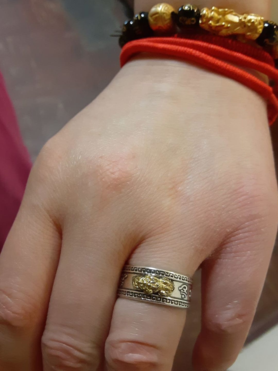 Customer photo review of The Gold Pixiu Mantra Ring  - Free