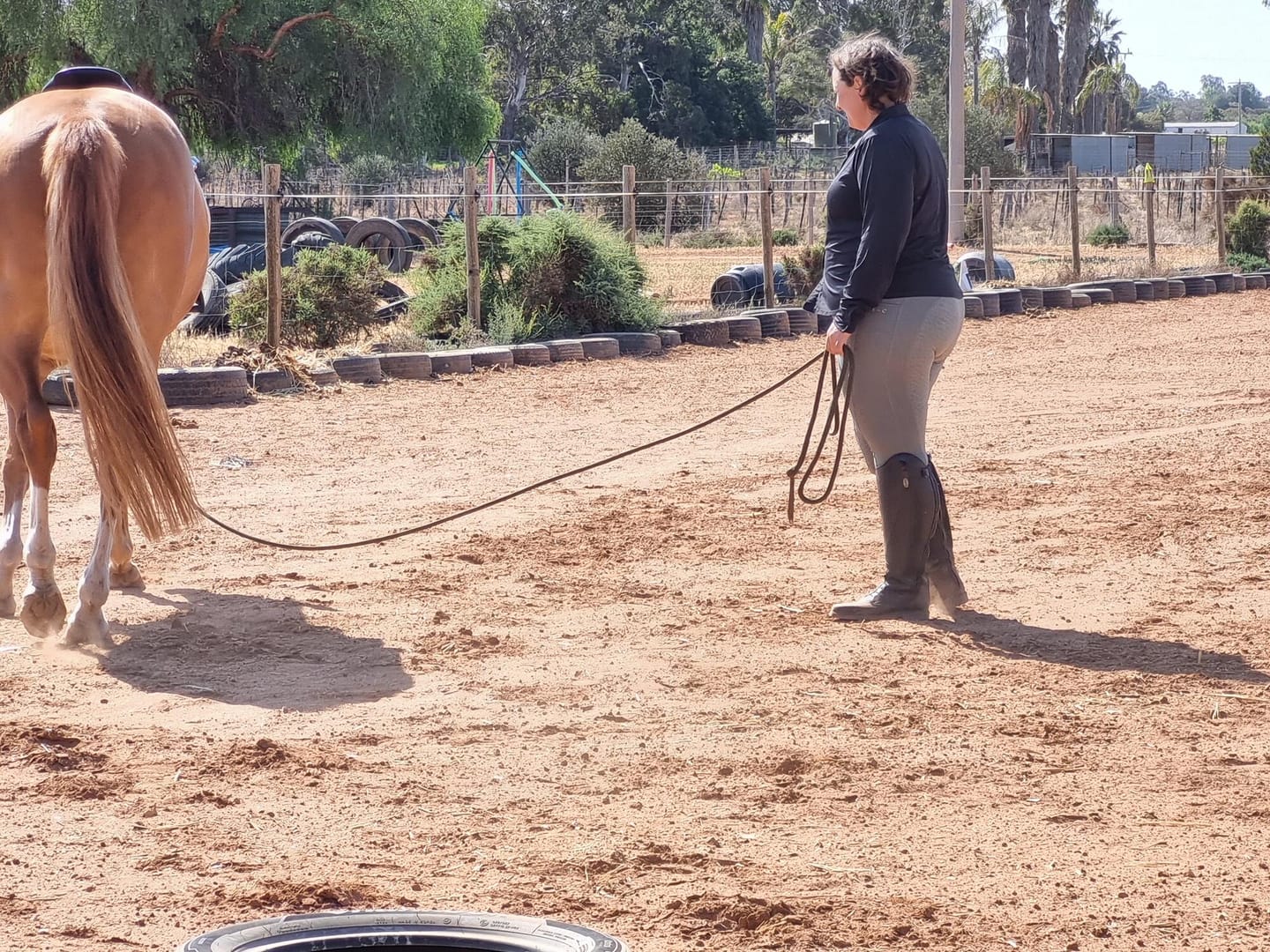 Customer photo review of Burnham Plus-Size Riding Boots