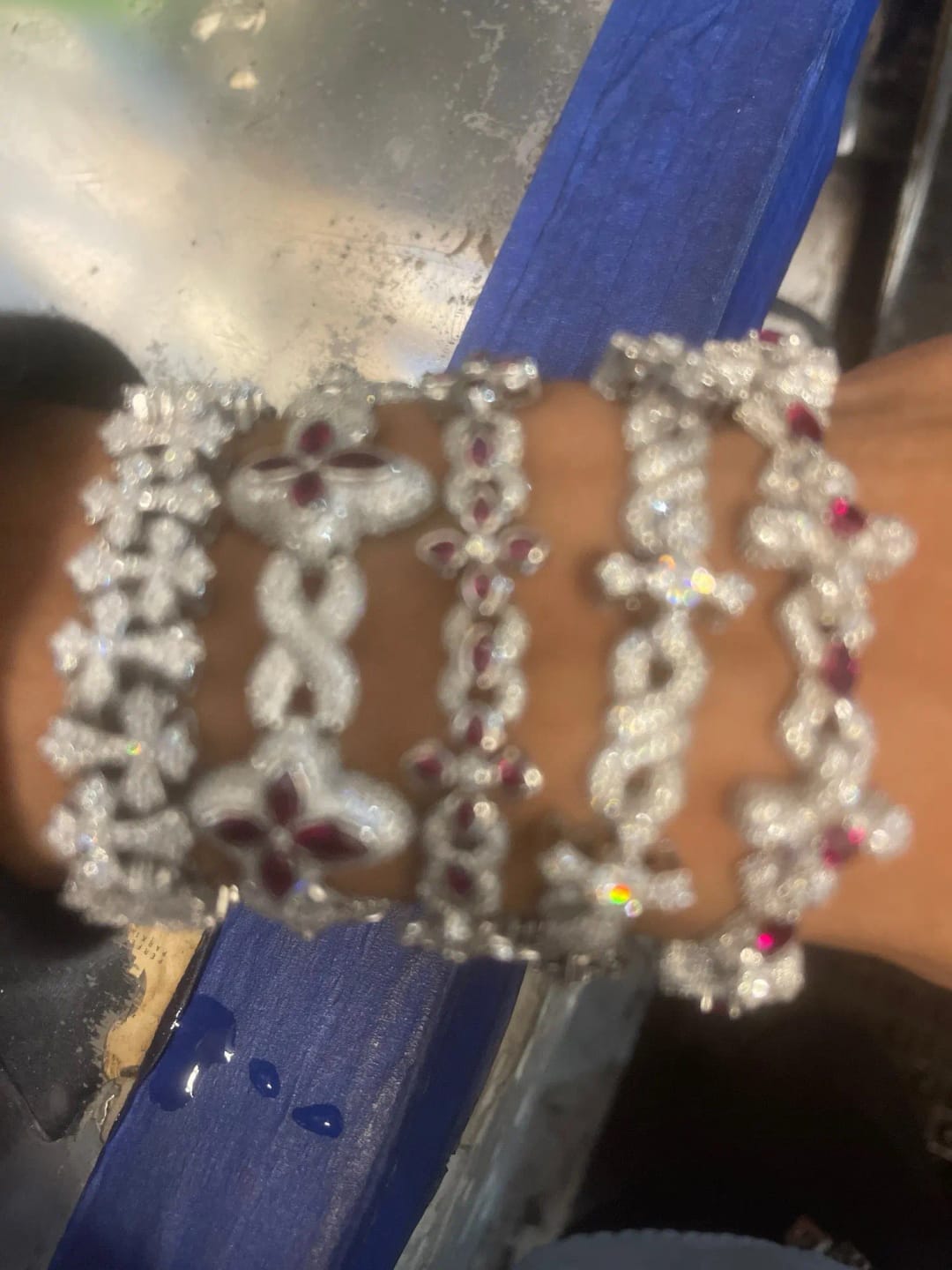 Review photo: Iced Out Gothic Cross Link Bracelet for Men - Moissanite, 925 Silver or Gold
