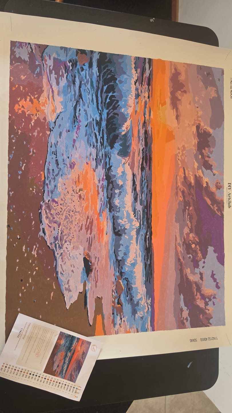 Customer photo review of Pink sunset | Paint by Number