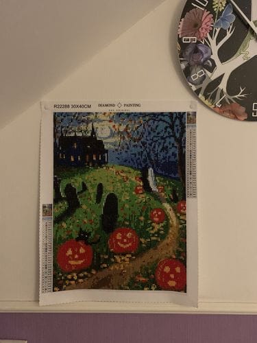 Customer photo review of Pumpkin Halloween Castle | Diamond Painting Kit