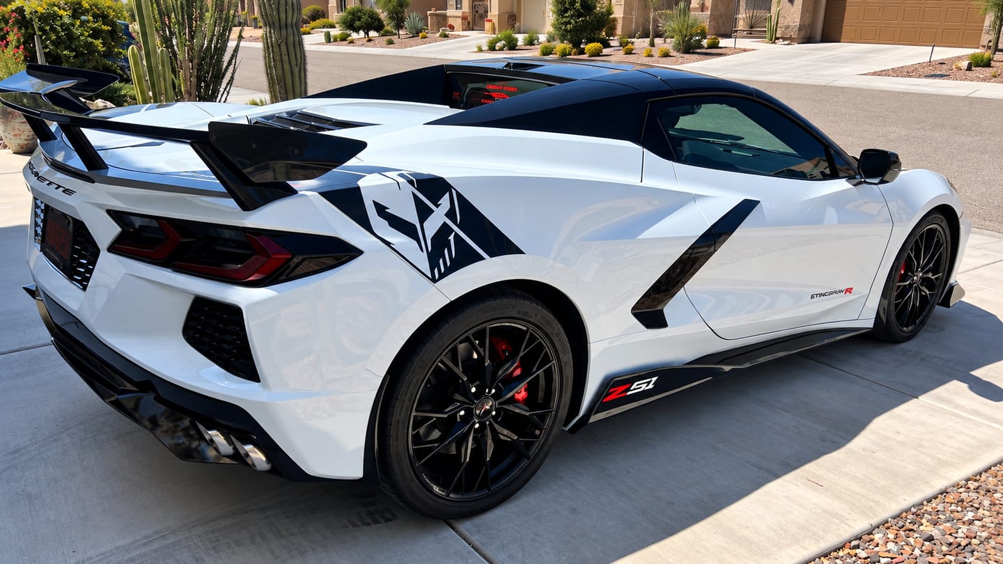 Customer photo review of Chevrolet Corvette C8 DRY CARBON FIBER 5VM Side Skirts