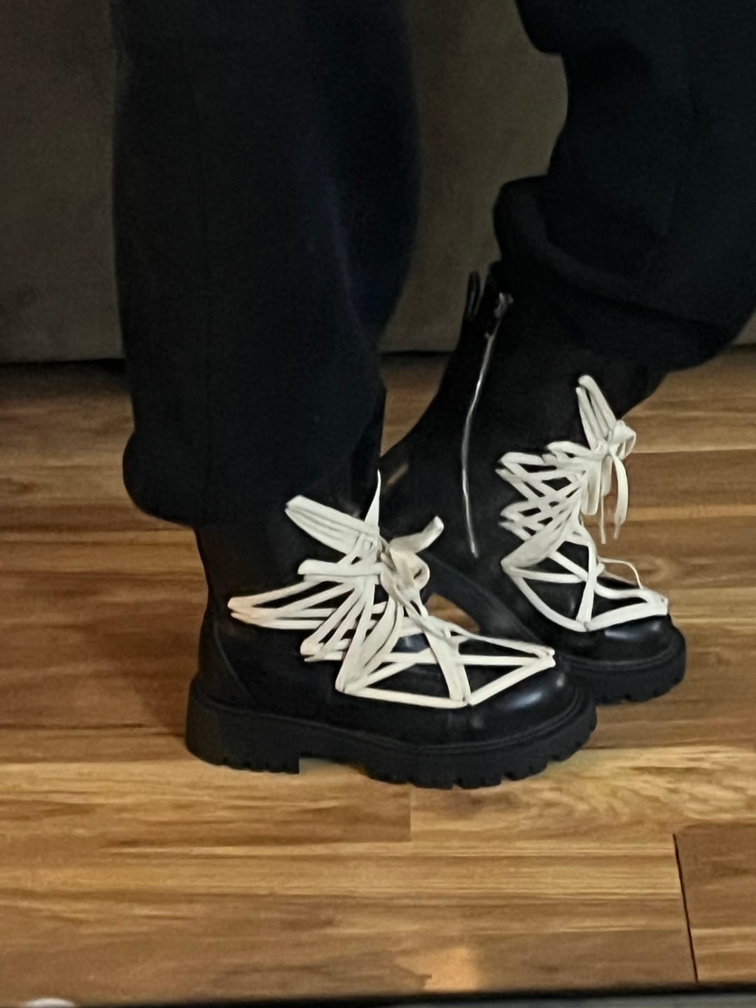 Customer photo review of ARJUN-BLACK COMBAT BOOTIE