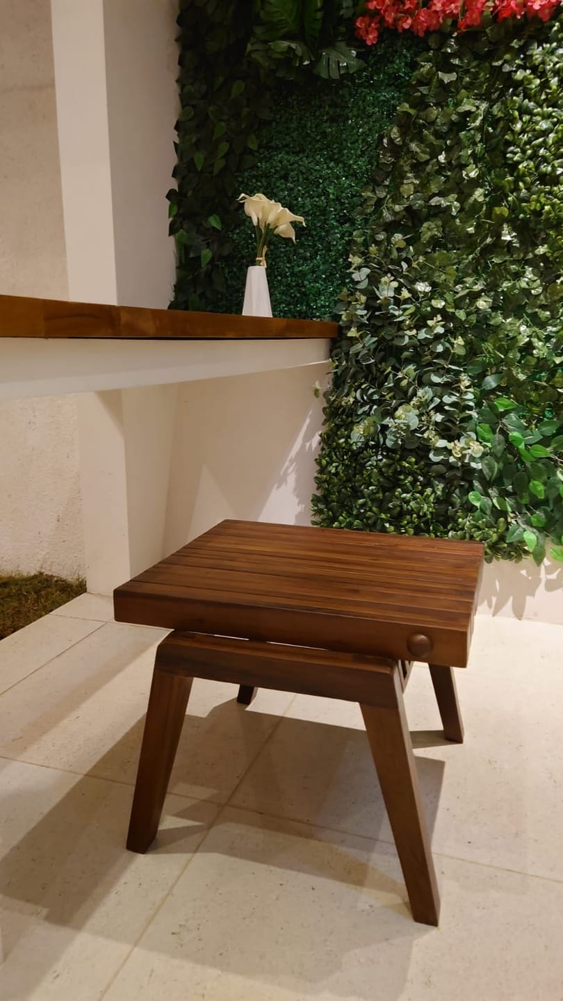 Customer photo review of Folding Outdoor Table & Chair Set | Solid Reclaimed Teak