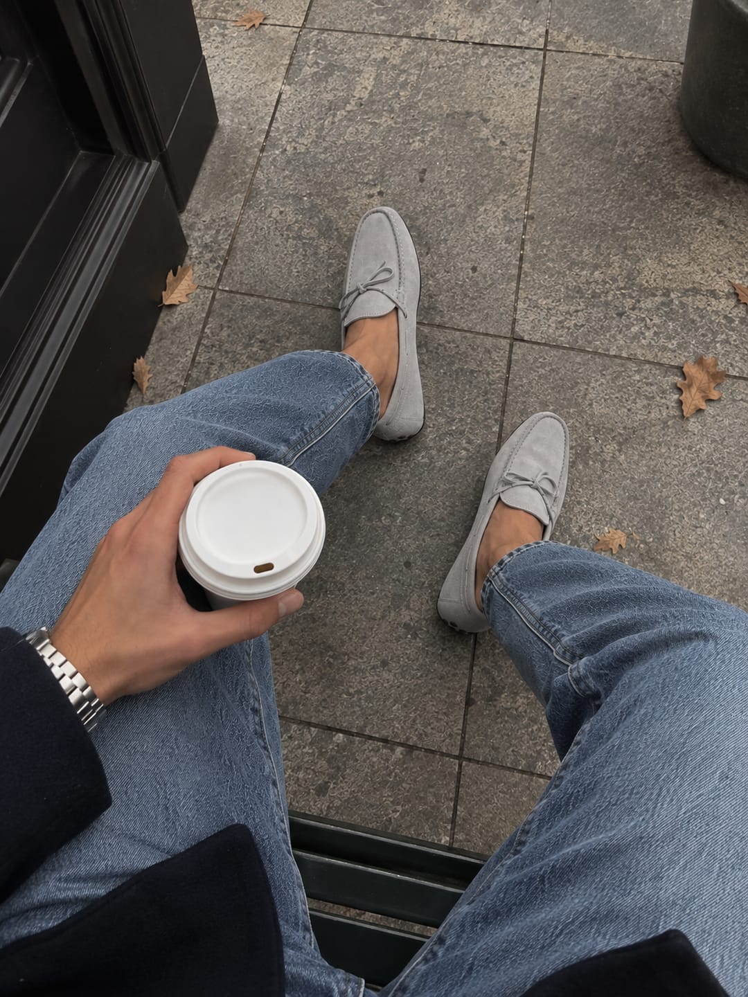 Customer photo review of Men's Suede Driving Shoes