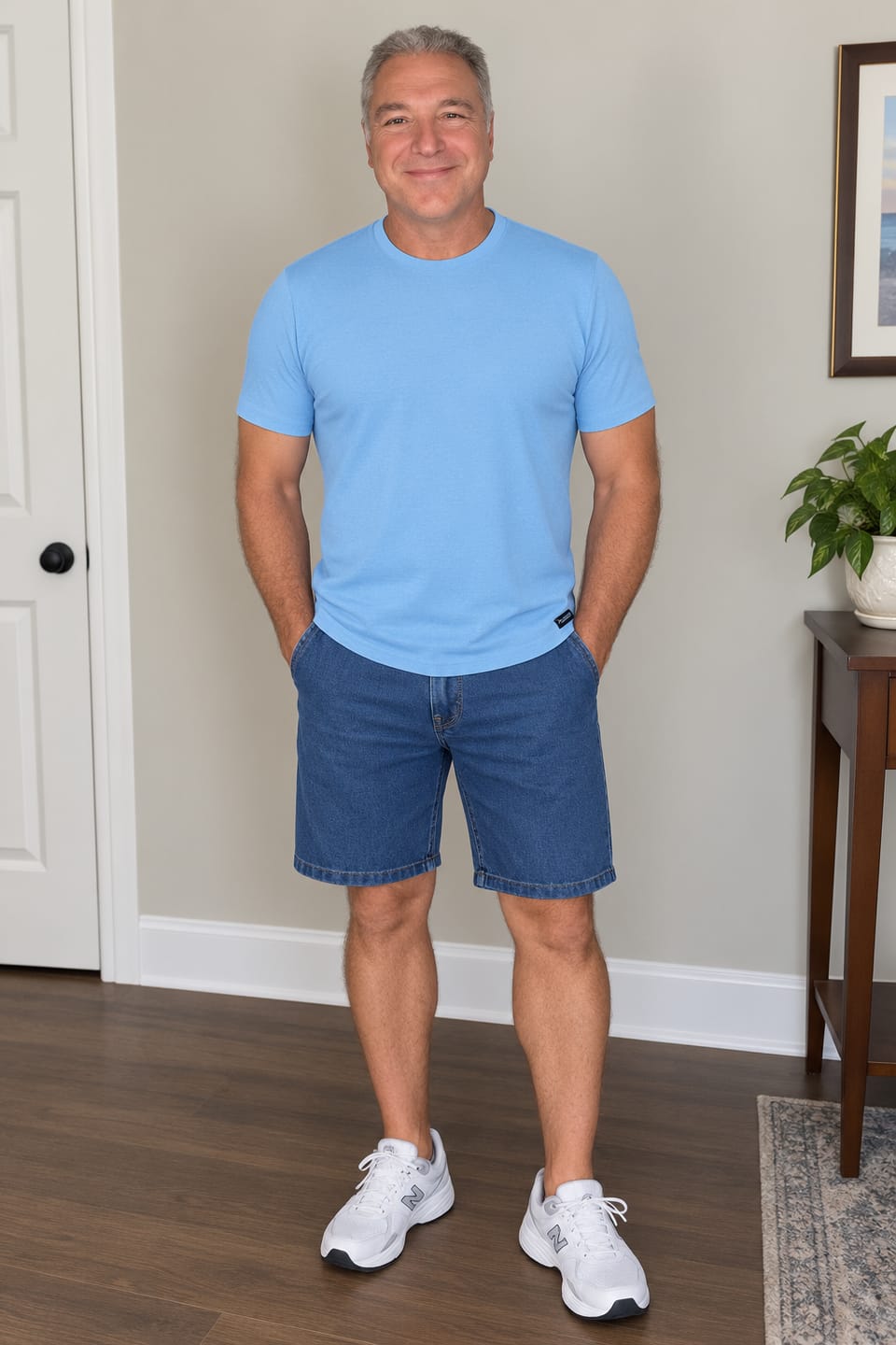 Customer photo review of 021 ESSENTIAL DROP-CUT T-SHIRT