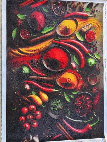 Customer photo review of A Mix of Spices | Diamond Painting Kit