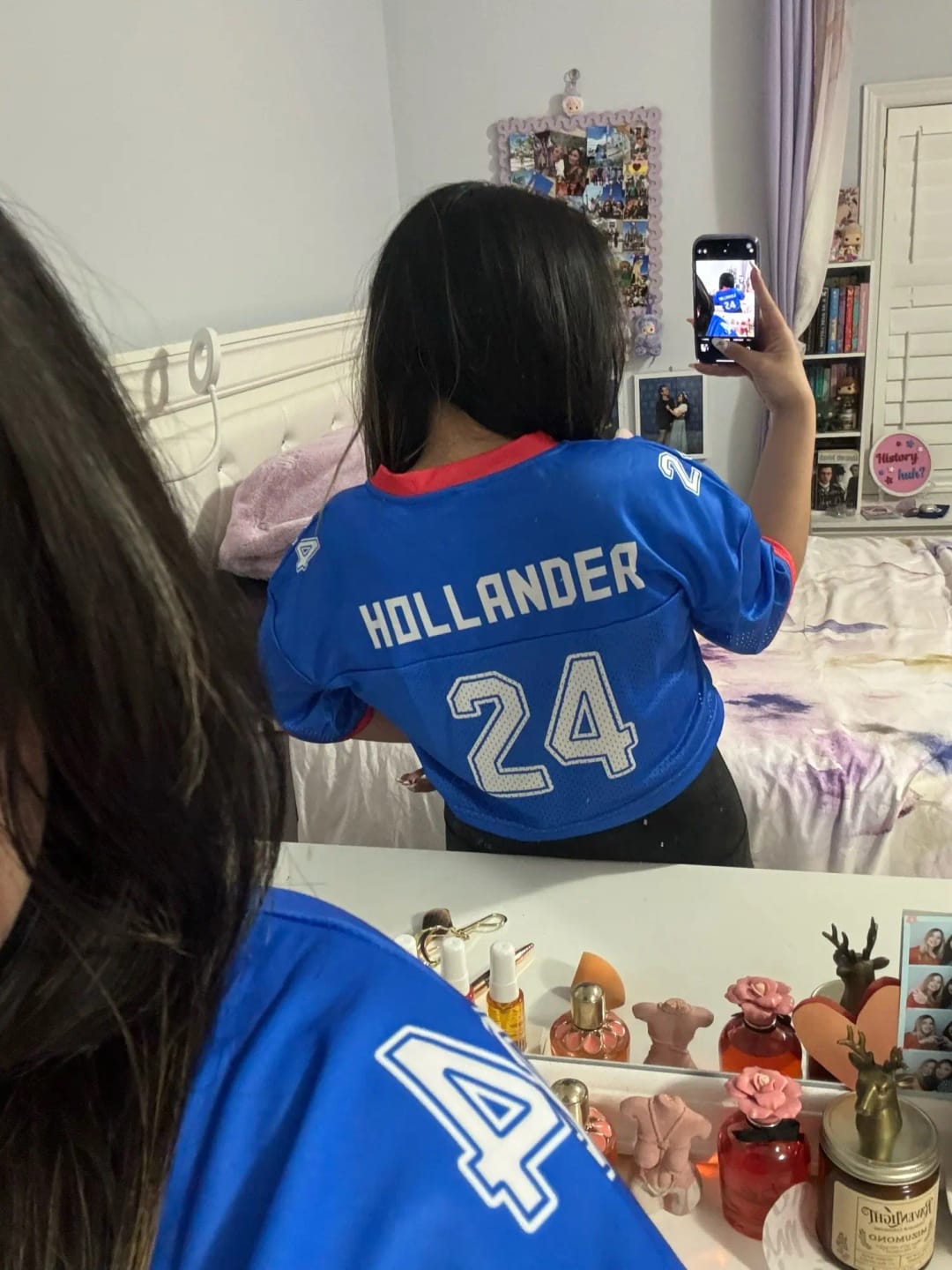 Customer photo review of Personalized American Football Crop T-Shirt Knit