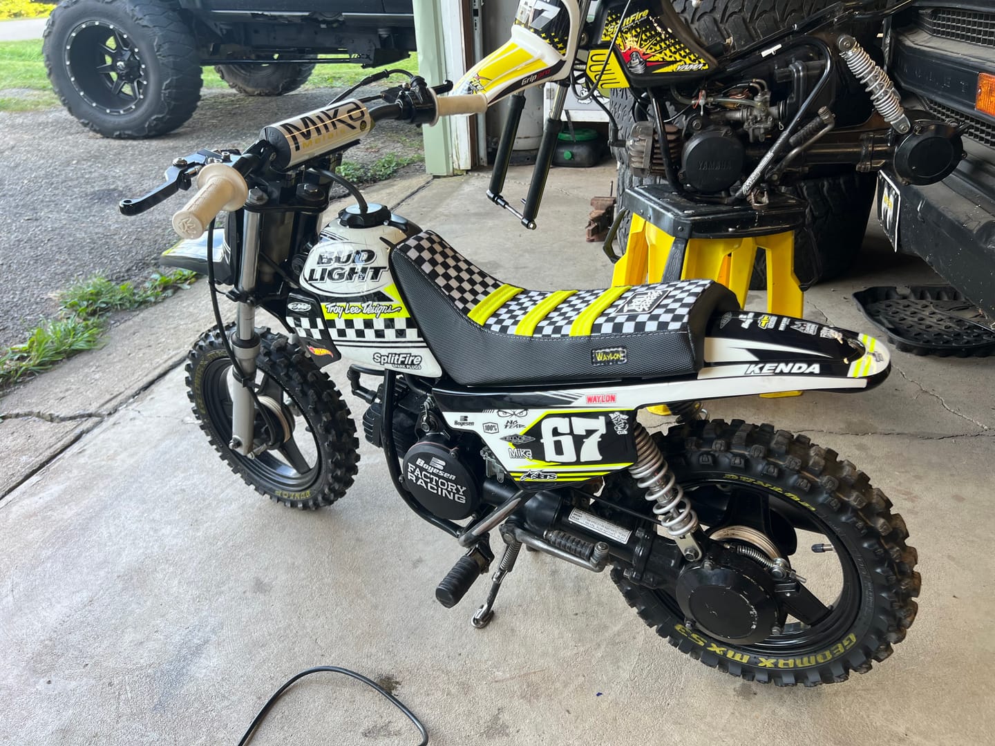 Customer photo review of Custom Seat Cover: 1999 Yamaha PW50