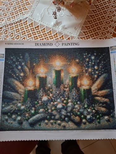 Customer photo review of Advent arrangement | Diamond Painting Kit