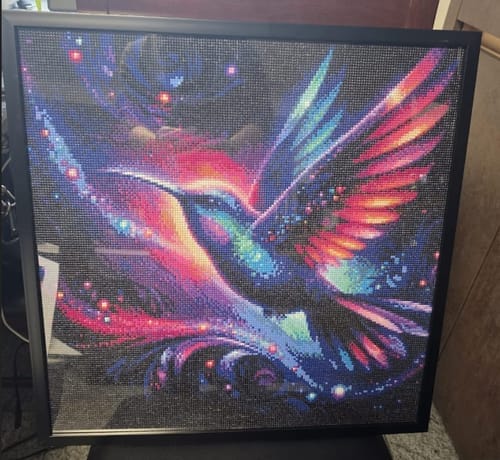 Customer photo review of Hummingbird, Colorful | Diamond Painting Kit