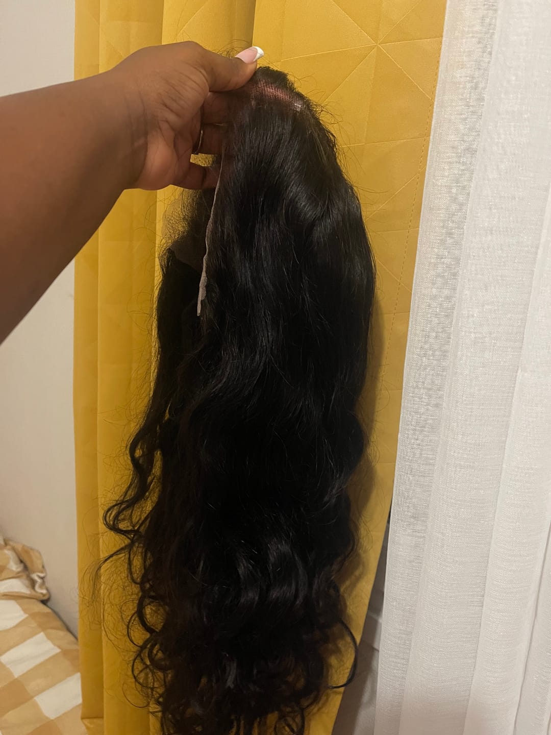 Customer photo review of FORGIRLFOREVER Body Wave 13x6 Wear Go Glueless Wig with Drawstring Pre-plucked Human Hair Wigs Pre-Cut Lace Wig Beginner Friendly