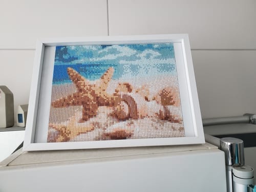 Customer photo review of Starfish and Seashell | Diamond Painting Kit