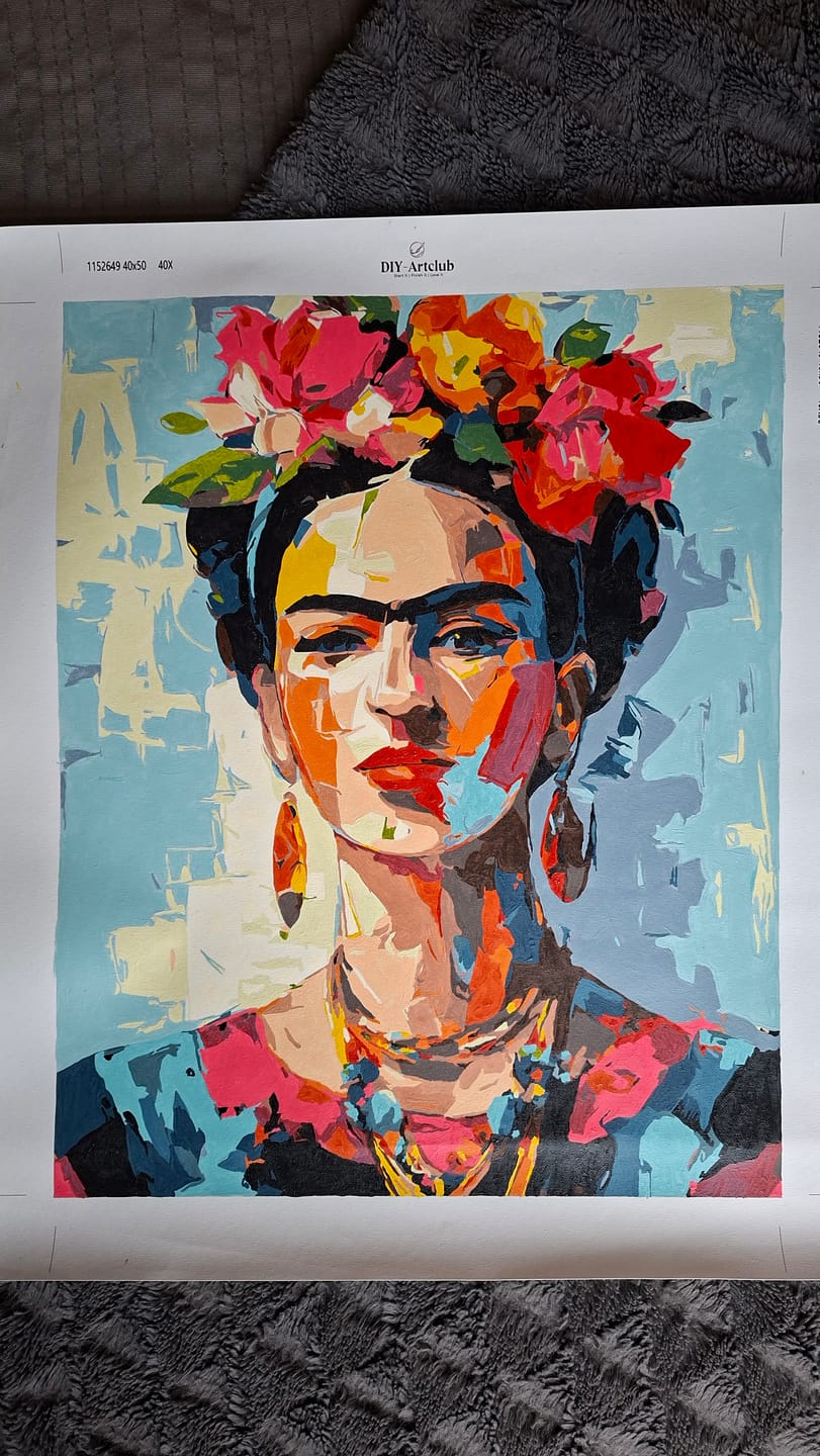 Customer photo review of Expressive Frida | Paint by Number