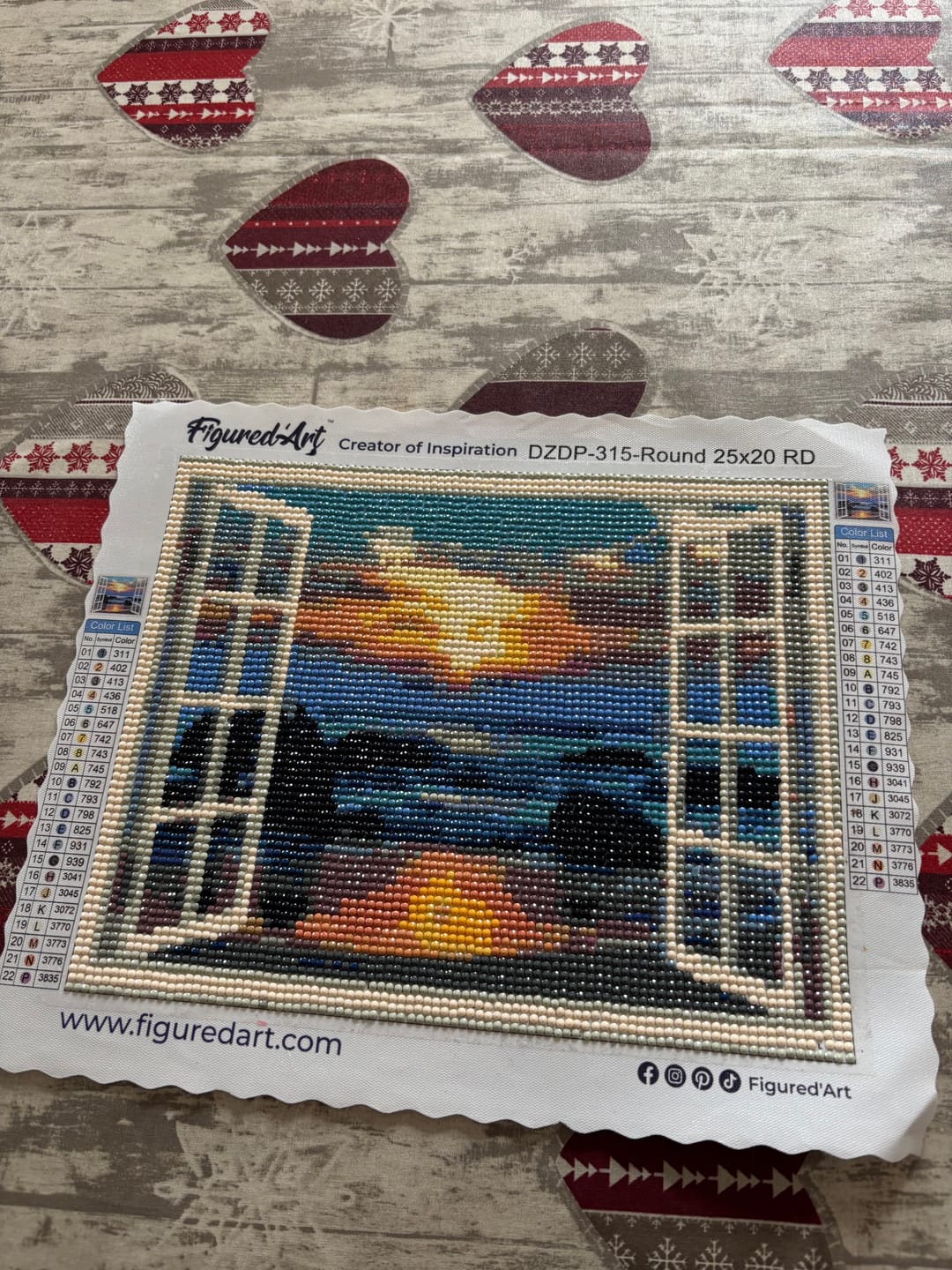 Customer photo review of Broderie Diamant - Fenêtre Vue Mer