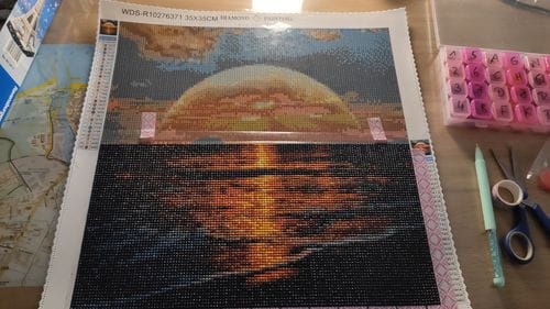 Customer photo review of Dreamlike sunset | Diamond Painting Kit
