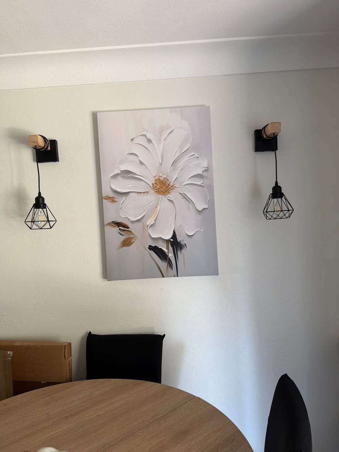 Customer photo review of PURE WHITE BLOOM CANVAS