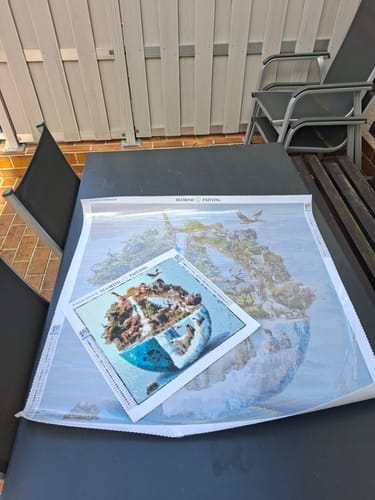 Customer photo review of World of Animals | Diamond Painting Kit