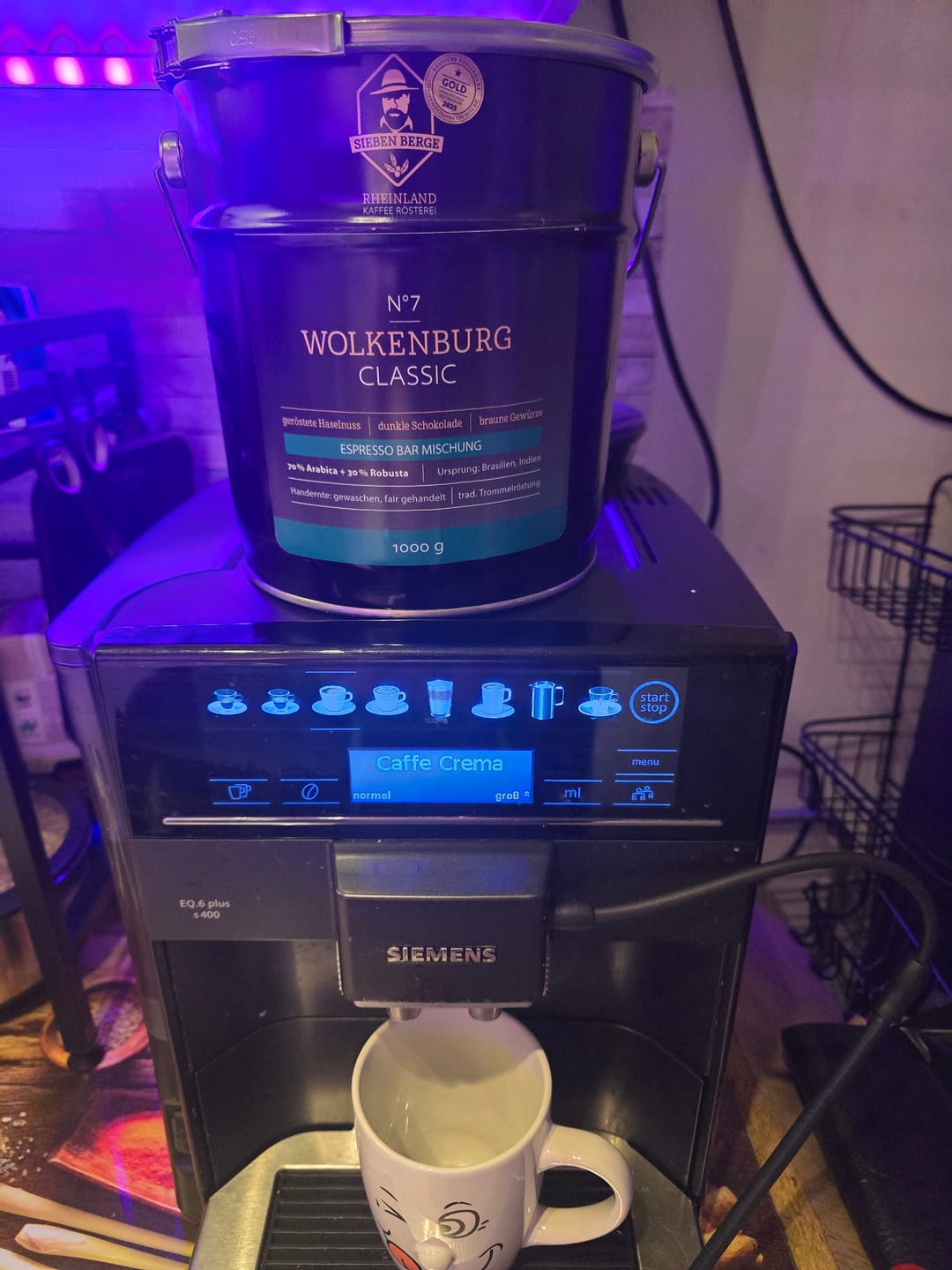 Customer photo review of N°7 Wolkenburg Classic Eimer Kaffeebohnen