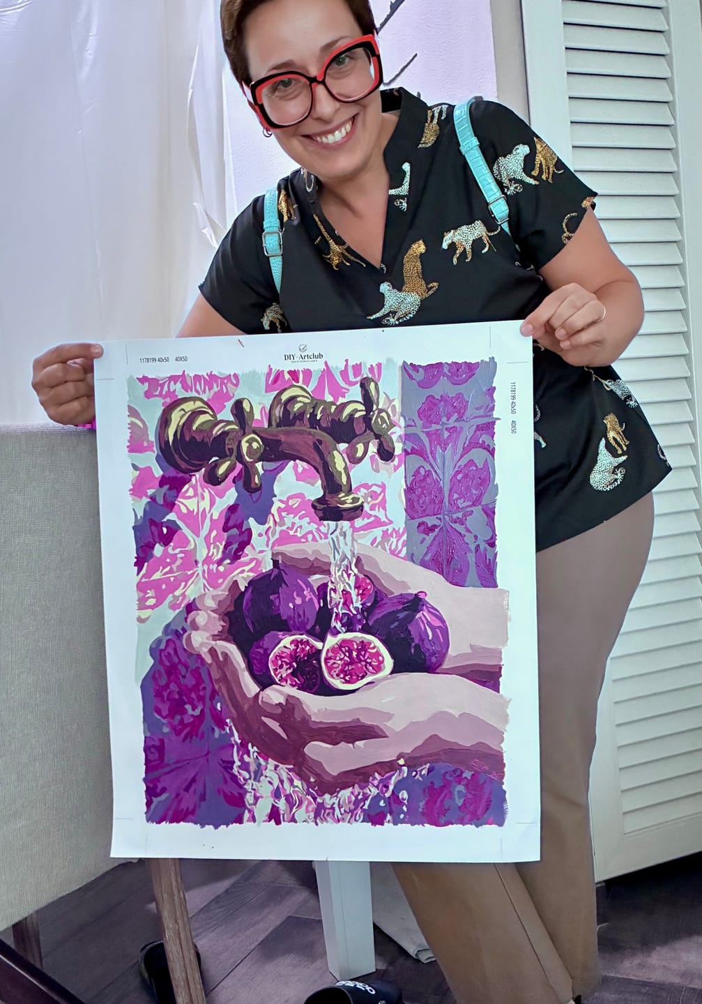 Customer photo review of Summer in Purple | Paint by Number
