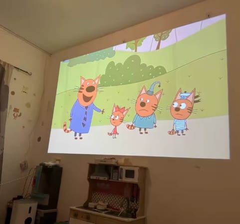 Customer photo review of Kids Educational Projector