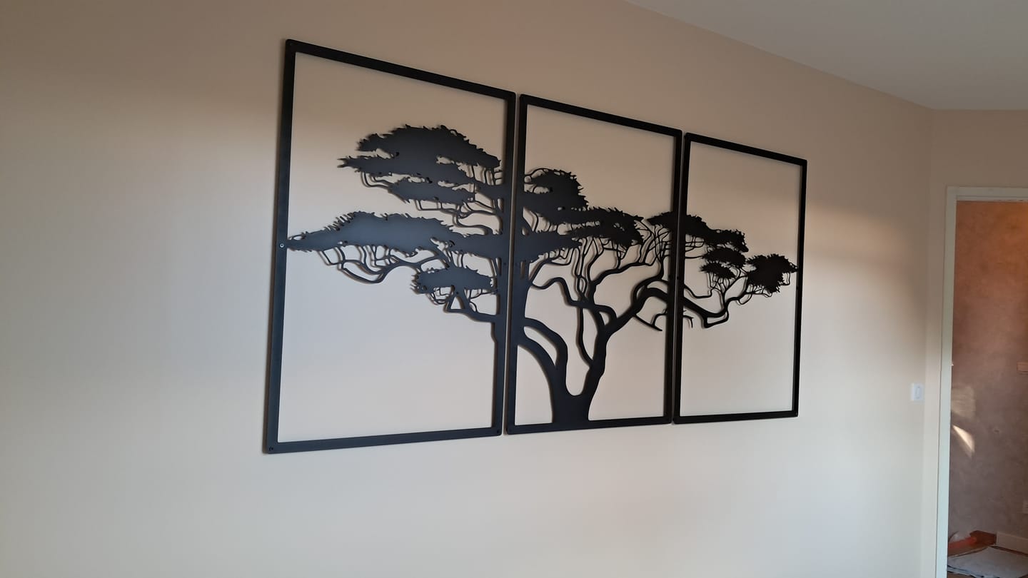Customer photo review of Décoration murale en métal noir - Arbre de vie Africain