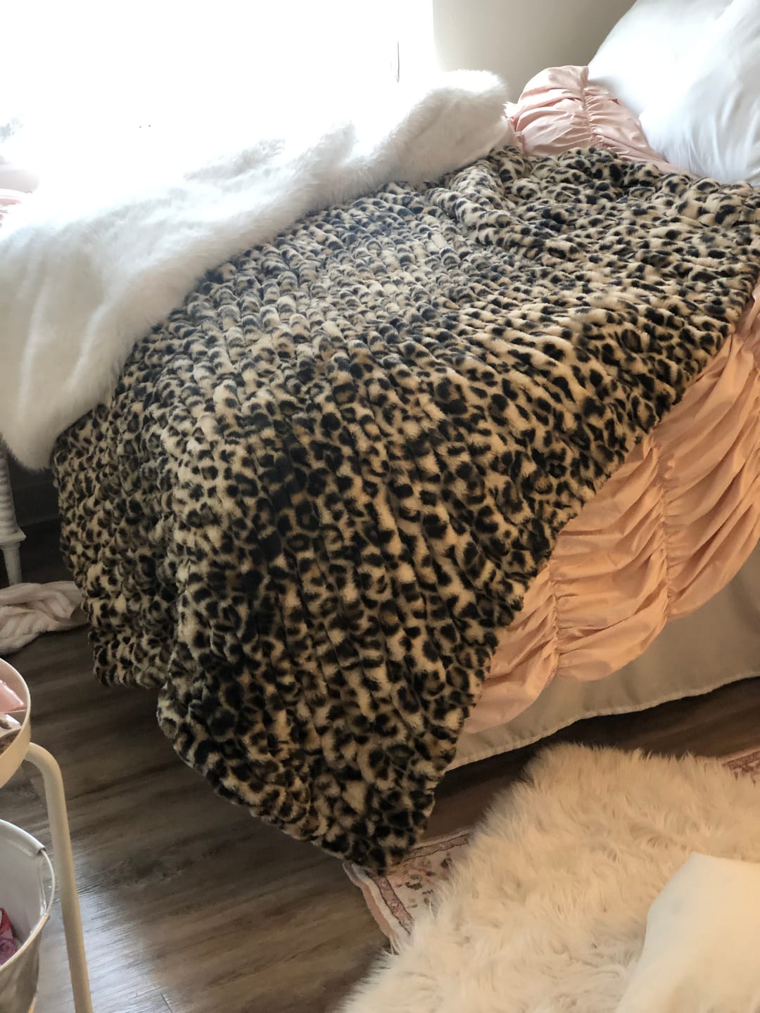 Customer photo review of Hugs Golden Leopard Blanket
