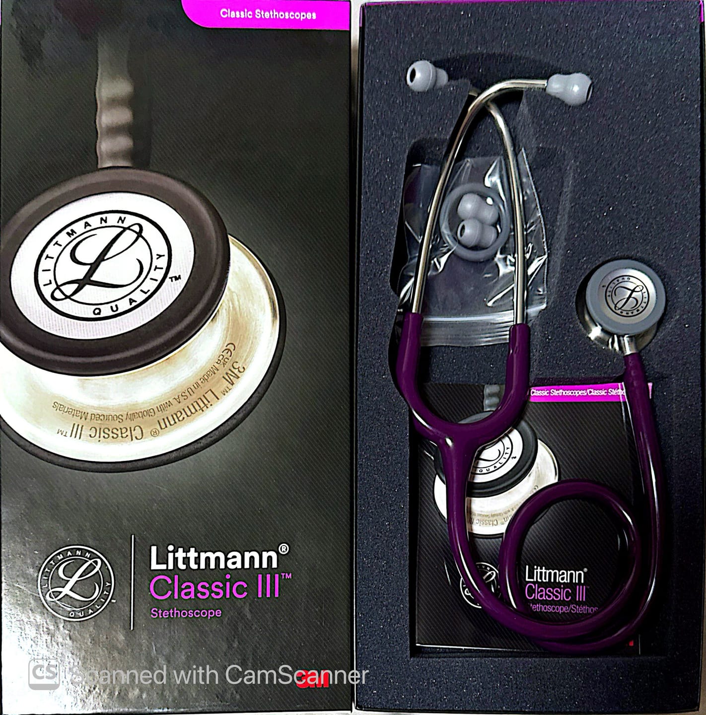 Customer photo review of Littmann Classic III Monitoring Stethoscope: Plum 5831