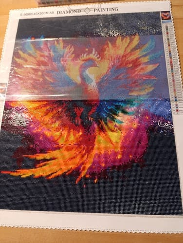 Customer photo review of Magnificent Phoenix | AB Diamond Painting Kit