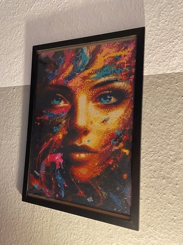Customer photo review of Colorful Woman | AB Diamond Painting Kit