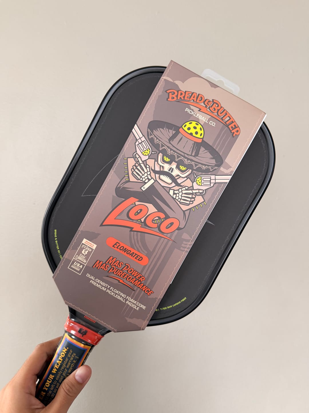 Customer photo review of The Loco 16mm Pickleball Paddle Elongated